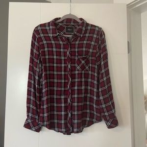 Rails Hunter button down in burg plaid